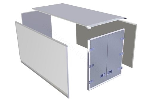 Unidade CKD de carroçaria de camião refrigerado leve e de alta resistência