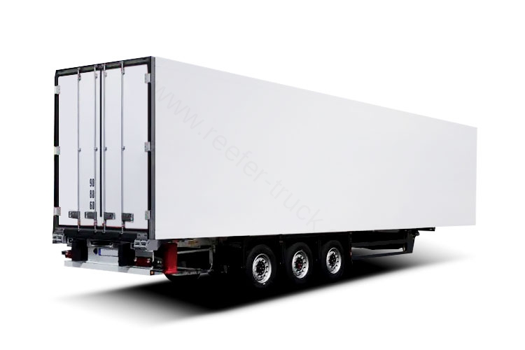 Rear view of refrigerated trailer body